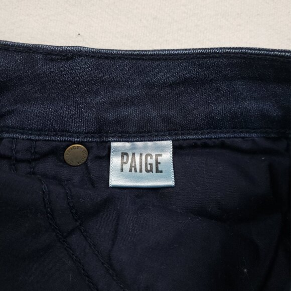 Paige Verdugo Ultra Skinny Jeans Size 27 Dark Wash Straight Leg Stretch Denim - Picture 4 of 16
